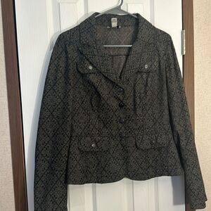 Ann Taylor Loft blazer jacket. Size 4. Brown / black pattern